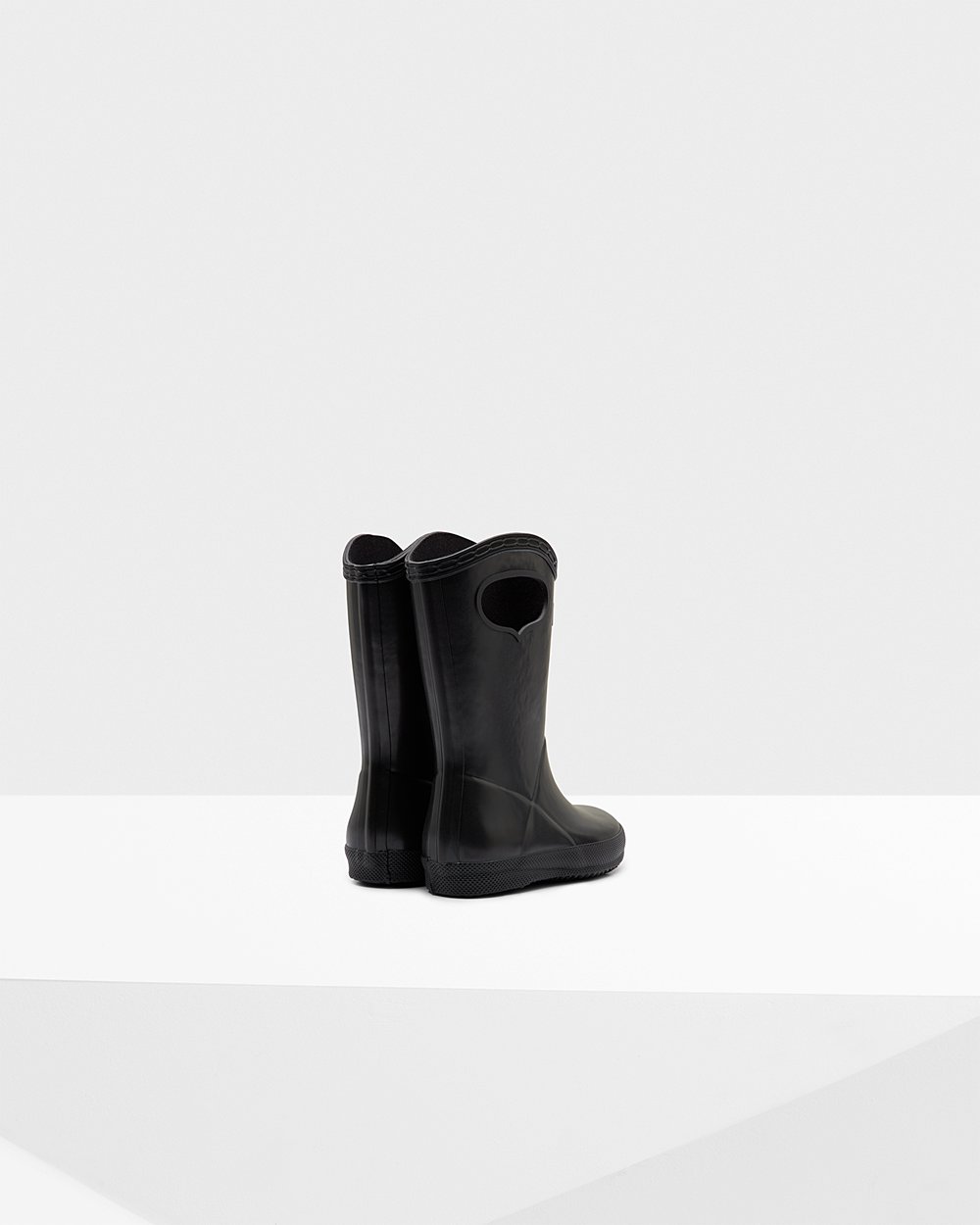 Botas De Agua Hunter Niños Original First Classic Grab Handle - Negras - Argentina 1597MJEYC